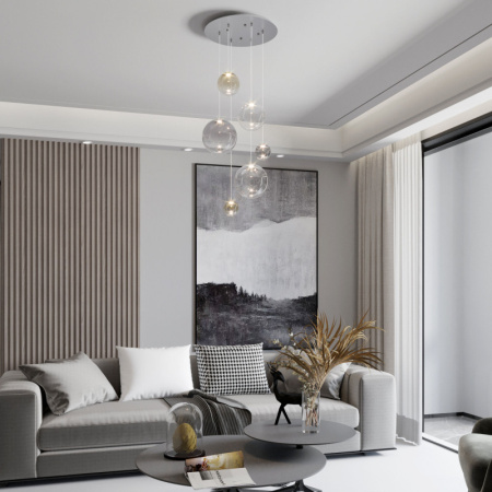 Люстры подвесные — Подвесная люстра Eurosvet 50230 LED хром купить в 