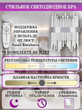 Настенные бра — Бра Natali Kovaltseva LED LAMPS 81119/1W купить в  Настенные бра — Бра Natali Kovaltseva LED LAMPS 81119/1W купить в