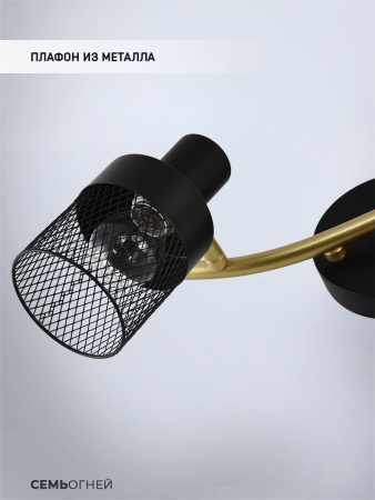 Споты — Спот Seven Fires Kelda SF4705/2W-GD-BK купить в  Споты — Спот Seven Fires Kelda SF4705/2W-GD-BK купить в