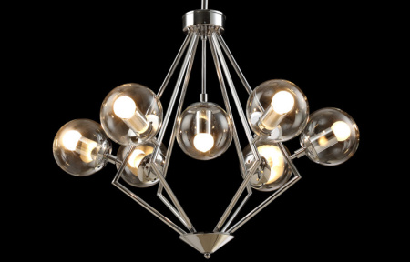 Люстры на штанге — Люстра на штанге Crystal Lux FABRICIO SP7 CHROME/TRANSPARENTE купить в 