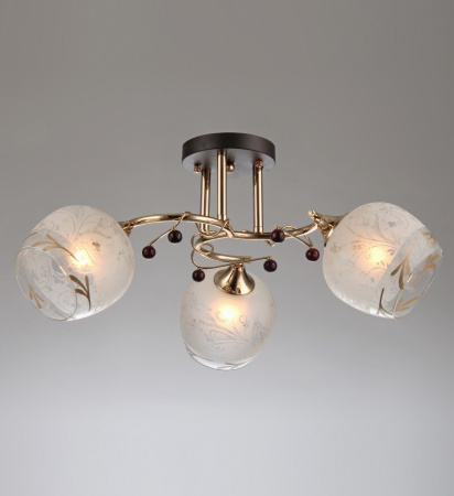 Потолочные люстры — 02321/3 черный+золото купить в 