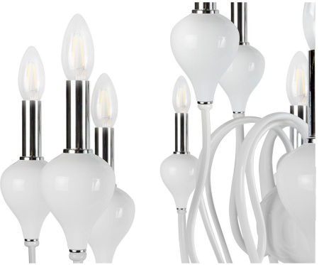 Потолочные люстры — Подвесная люстра iLamp Lady 88003-10+5 WH купить в  Потолочные люстры — Подвесная люстра iLamp Lady 88003-10+5 WH купить в