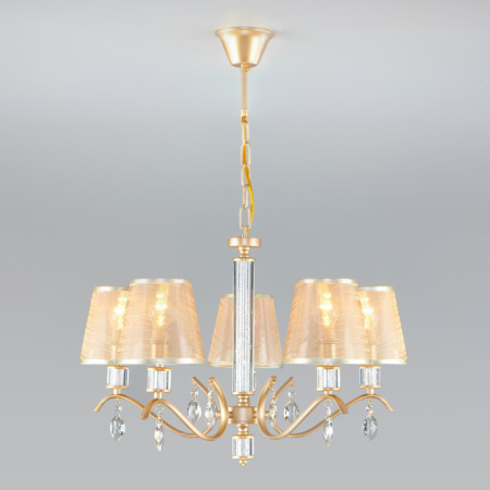 Люстры подвесные — Подвесная люстра Eurosvet 60103/5 перламутровое золото купить в 