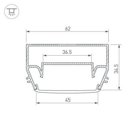 Профили для светодиодных лент — Профиль Arlight 040700 купить в 