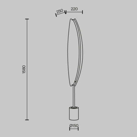 Торшеры и напольные светильники — Торшер Maytoni MOD281FL-L33BS3K купить в 