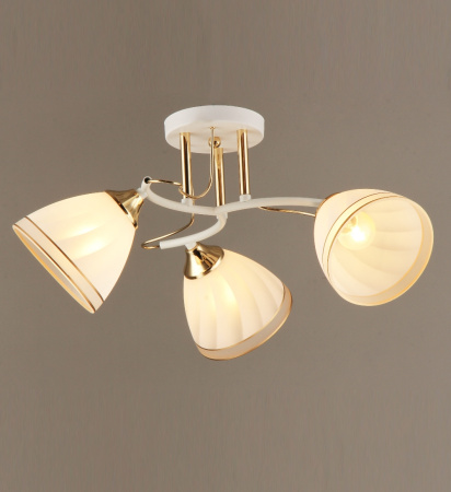 Потолочные люстры — 03136/3 белый с патиной золото купить в 