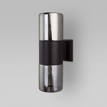 Уличные настенные светильники — Светильник настенный Elektrostandard Roil (35125/D) чёрный/дымчатый плафон купить в 