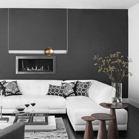 Подвесные светильники — Подвесной светодиодный светильник Lumien Hall Greniya LH8023/1PD-GD-WT купить в 