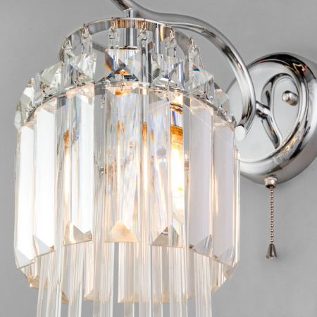 Настенные бра — Бра Eurosvet 10119/1 хром/прозрачный хрусталь Strotskis купить в 