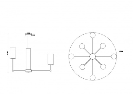Люстры на штанге — Люстра на штанге Freya FR5184PL-08CH купить в 