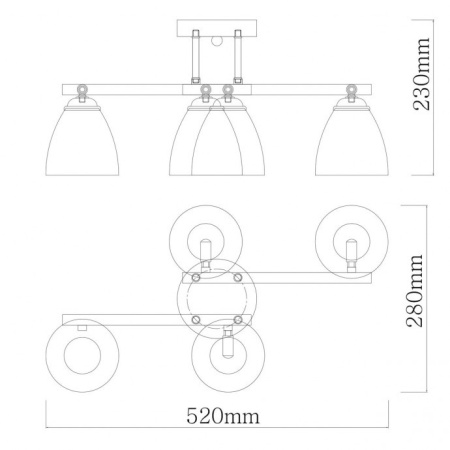 Люстры на штанге — Люстра на штанге DeMarkt 673017204 купить в 