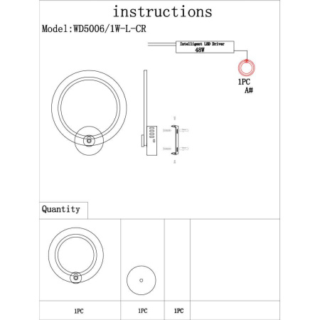 Потолочные светильники — Бра Seven Fires Lejni WD5006/1W-L-CR купить в  Потолочные светильники — Бра Seven Fires Lejni WD5006/1W-L-CR купить в