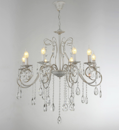 Люстры подвесные — 02667/8 белый с патиной золото купить в 