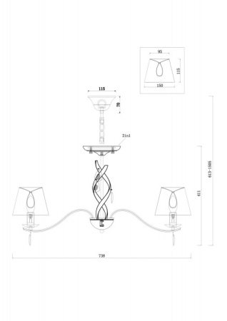 Люстры подвесные — Подвесная люстра Freya FR2001PL-07G купить в 