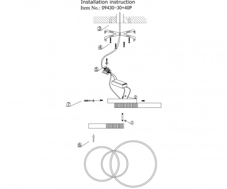Люстры накладные — Накладная люстра Kink Light 09430-30+40P,19 купить в 