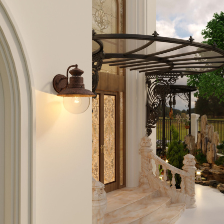 Уличные настенные светильники — Светильник настенный Elektrostandard Talli D брауни купить в 