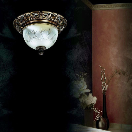 Потолочные светильники — Потолочный светильник Artglass Lea I. Light Patina купить в 