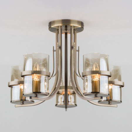 Люстры на штанге — Люстра на штанге Eurosvet 60085/5 античная бронза купить в 