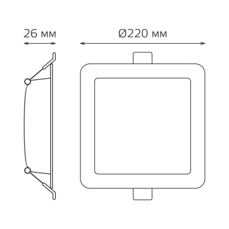 Встраиваемые точечные светильники — Встраиваемый светильник Gauss 998520224 купить в 