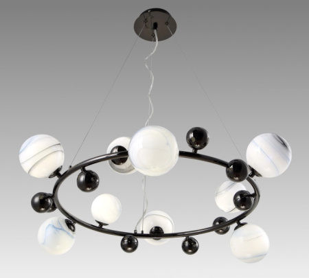 Люстры подвесные — Подвесная люстра Crystal Lux SALVADORE SP9H BLACK CHROMIUM купить в 