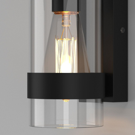 Уличные настенные светильники — Светильник настенный Elektrostandard Falcon черный (35167/D) купить в 