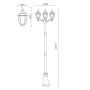 Высокие уличные фонари — Садово-парковый светильник ARTE Lamp A3151PA-3WG купить в  Высокие уличные фонари — Садово-парковый светильник ARTE Lamp A3151PA-3WG купить в