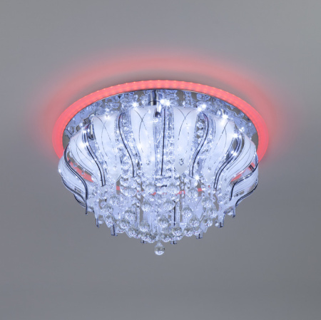 Люстры накладные — Накладная люстра Eurosvet 80119/8 хром/синий+красный+фиолетовый купить в 