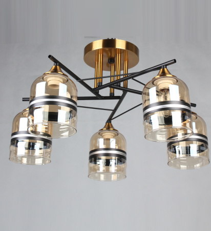Потолочные люстры — 42357/5 черный+латунь купить в 