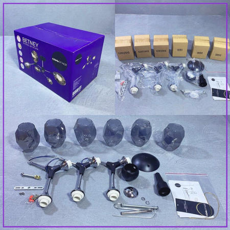 Потолочные люстры — Потолочная люстра Seven Fires Betney SF3330/6C-BK-CR-SMK купить в 