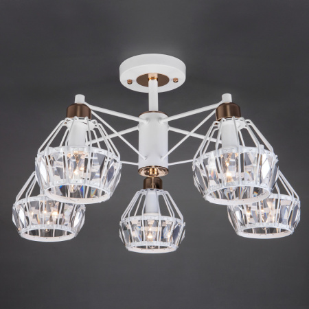 Люстры на штанге — Люстра на штанге Eurosvet 70075/5 белый купить в 