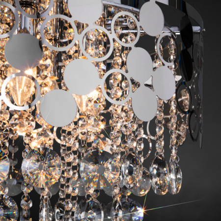 Люстры каскадные — Каскадная люстра Eurosvet 10123/8 хром/прозрачный хрусталь Strotskis Smart (10114/8) купить в 