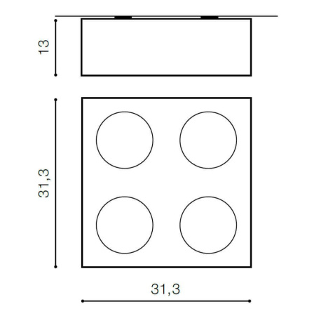 Накладные светильники — Накладной светильник Azzardo Paulo 4 12V AZ1799 купить в 