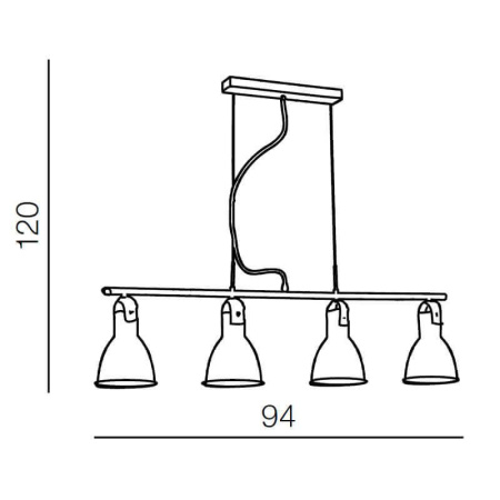 Подвесные светильники — Подвесной светильник Azzardo Tessio 4 AZ1282 купить в 