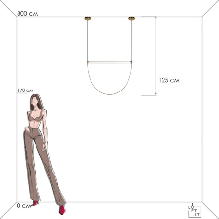 Подвесные светильники — Подвесной светильник LOFT IT 10221/1250 купить в 