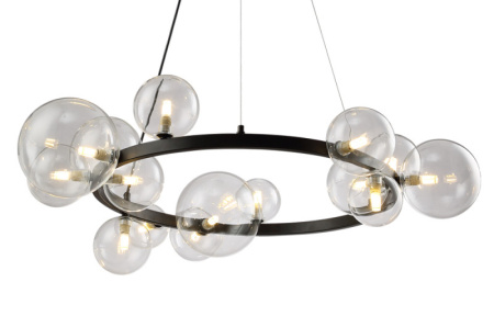Подвесные светильники — Подвесной светильник Crystal Lux AGATA SP15 BLACK/TRANSPARENTE купить в 
