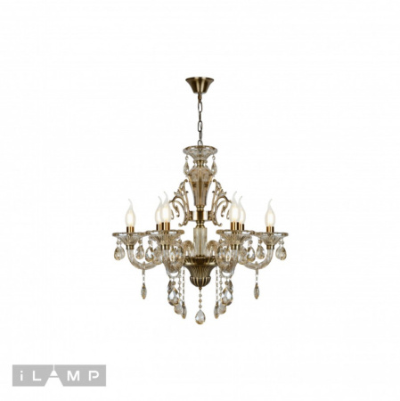 Люстры подвесные — Подвесная люстра iLamp 61079-6 BR купить в 