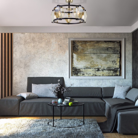 Люстры на штанге — Люстра на штанге Eurosvet 60126/8 черный Smart (60116/8) купить в 