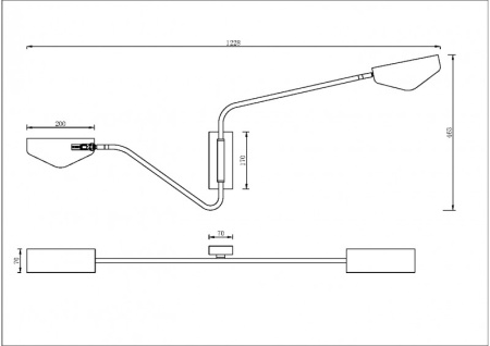 Настенные бра — Бра Maytoni MOD417WL-02BS купить в 