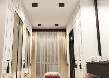 Накладные точечные светильники — Накладной светильник Denkirs DK3085-BK+RD купить в 