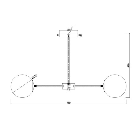 Люстры на штанге — Люстра на штанге Escada 2110/6P Nickel купить в 