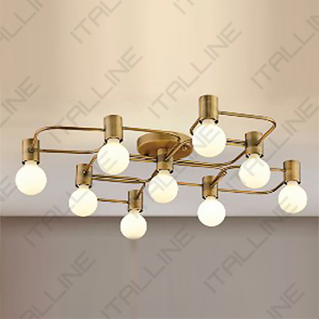Люстры накладные — Накладная люстра ITALLINE Vega PL 6088/9 bronze купить в  Люстры накладные — Накладная люстра ITALLINE Vega PL 6088/9 bronze купить в