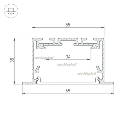 Профили для светодиодных лент — Профиль Arlight 029470 купить в  Профили для светодиодных лент — Профиль Arlight 029470 купить в