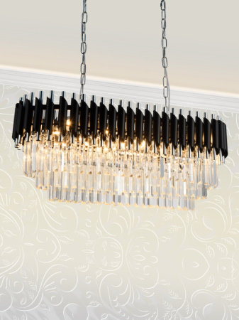 Люстры каскадные — Каскадная люстра Natali Kovaltseva DARIAN 76017/8C CHROME BLACK купить в  Люстры каскадные — Каскадная люстра Natali Kovaltseva DARIAN 76017/8C CHROME BLACK купить в