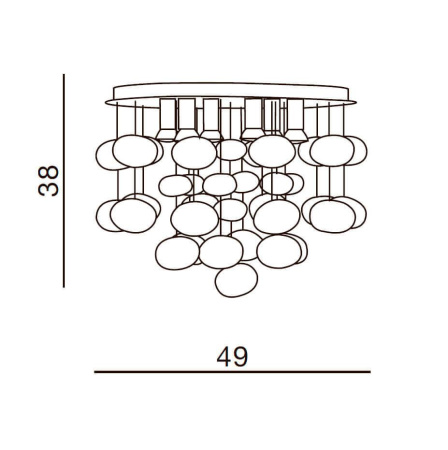 Потолочные люстры — Потолочная люстра Azzardo Luvia AZ2572 купить в 