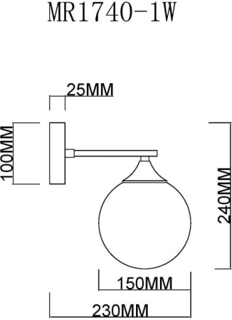 Настенные бра — Бра MyFar MR1740-1W купить в 