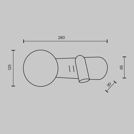 Настенные бра — Бра Maytoni MOD350WL-01BBS купить в 