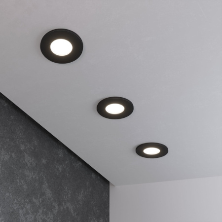 Влагозащищенные точечные светильники — Влагозащищенный светильник Elektrostandard 125 MR16 черный матовый купить в 