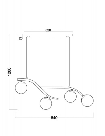 Люстры подвесные — Подвесная люстра Freya FR8015PL-04BS купить в 