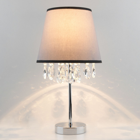 Настольные лампы — Настольная лампа Eurosvet 01036/1 хром/прозрачный хрусталь Strotskis купить в 