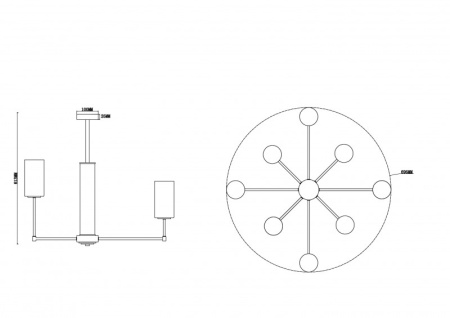 Люстры на штанге — Люстра на штанге Freya FR5184PL-08BS купить в 